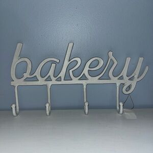 White Bakery Wall Hook Decor